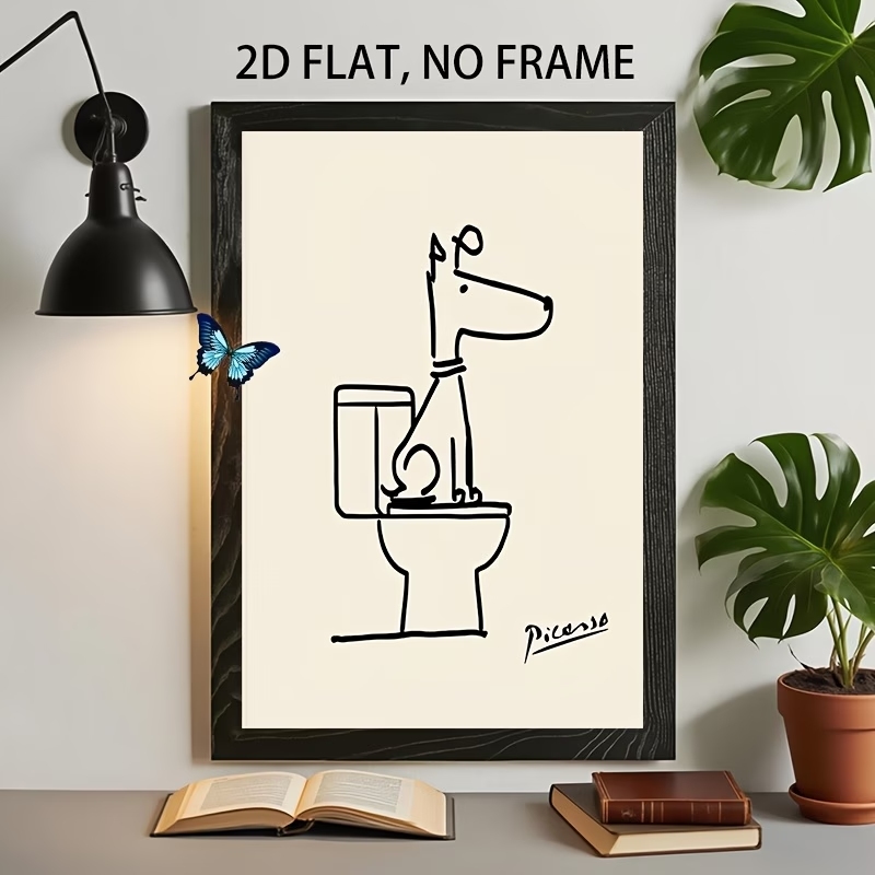 Interior Design Living Room - Modern,Retro Fun Dog Toilet Picasso Line