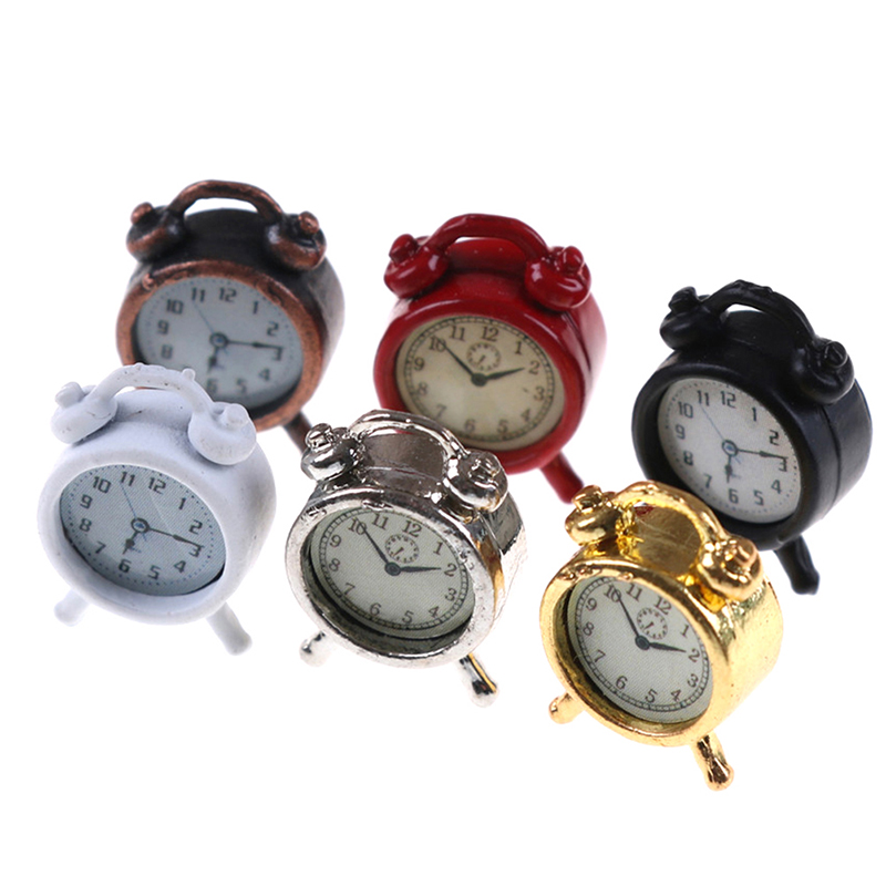 1pc 1:12 Metal Doll Alarm Cloc - Interior Design Living Room recension och pris