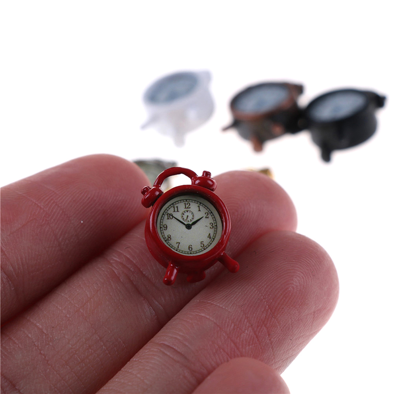 1pc 1:12 Metal Doll Alarm Cloc - Interior Design Living Room recension och pris